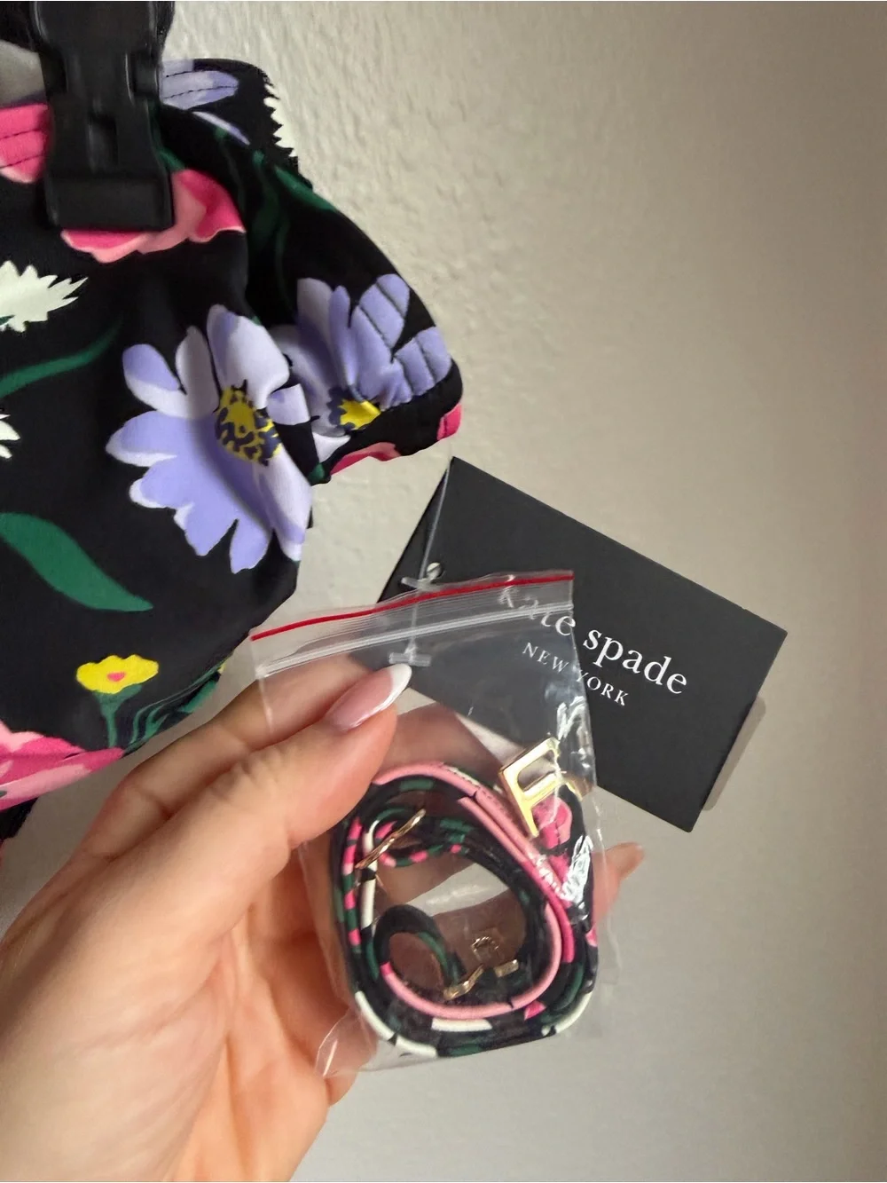 NWT KATE SPADE Rosette Trim Bandeau Bikini Top High Cut Bottoms Sz M